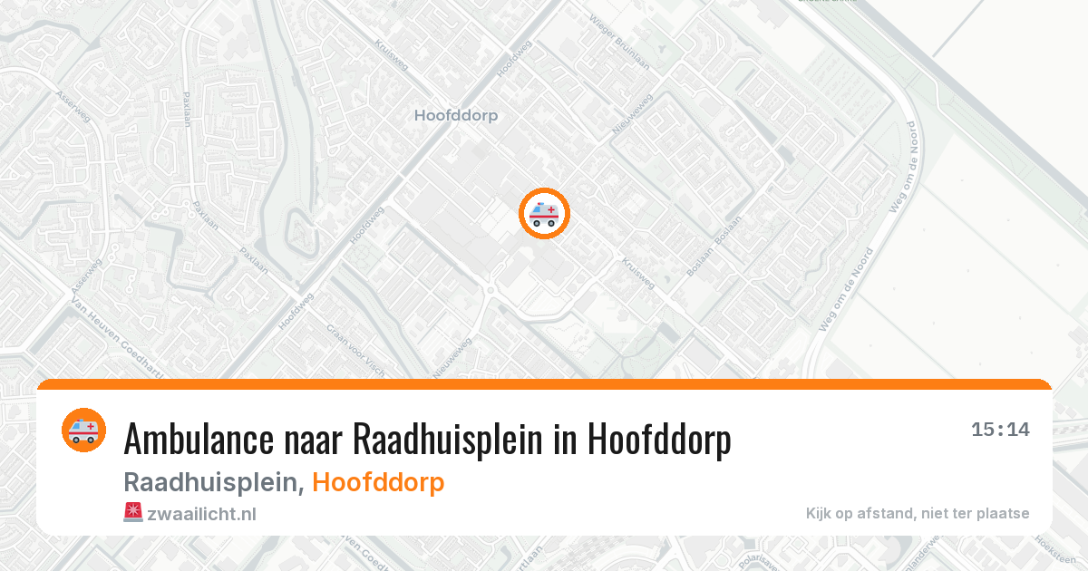 Ambulance naar Raadhuisplein in Hoofddorp — 12 jul 2026