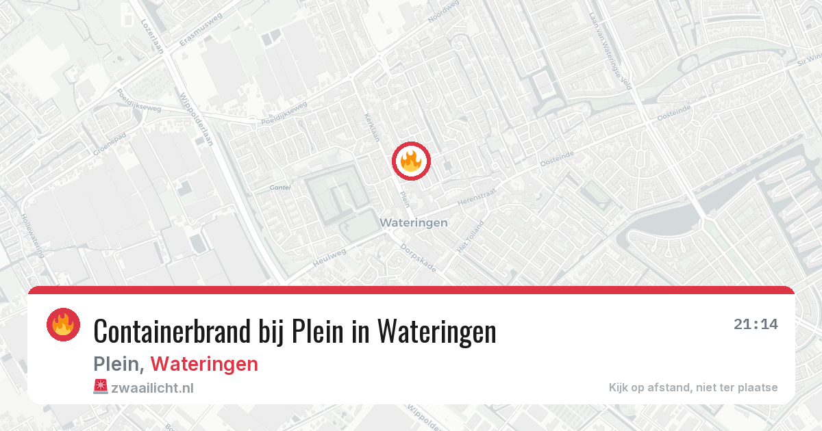 Containerbrand bij Plein in Wateringen — 20 jul 2026