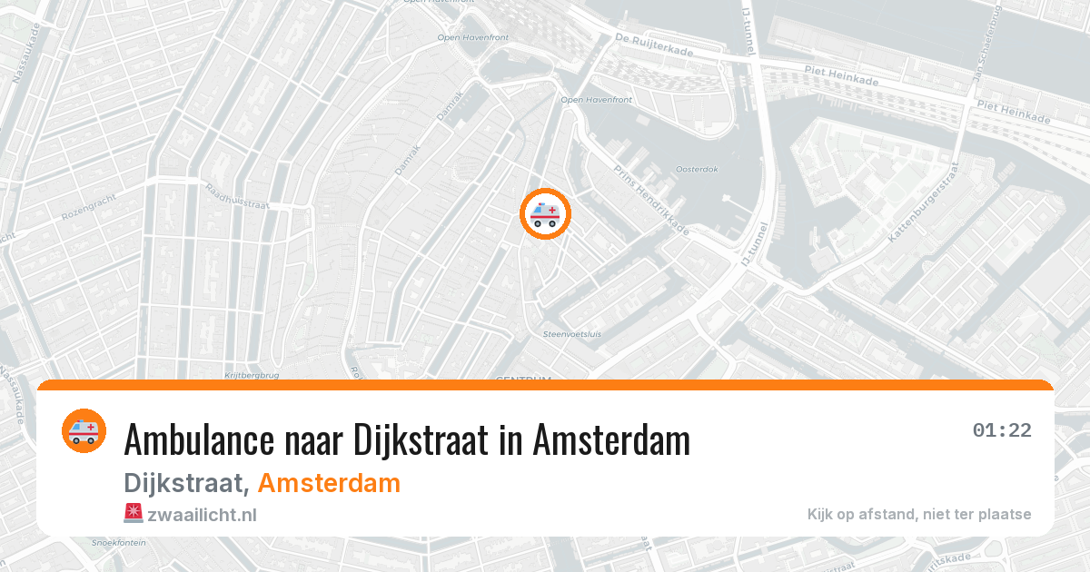 Ambulance naar Dijkstraat in Amsterdam — 10 apr 2026