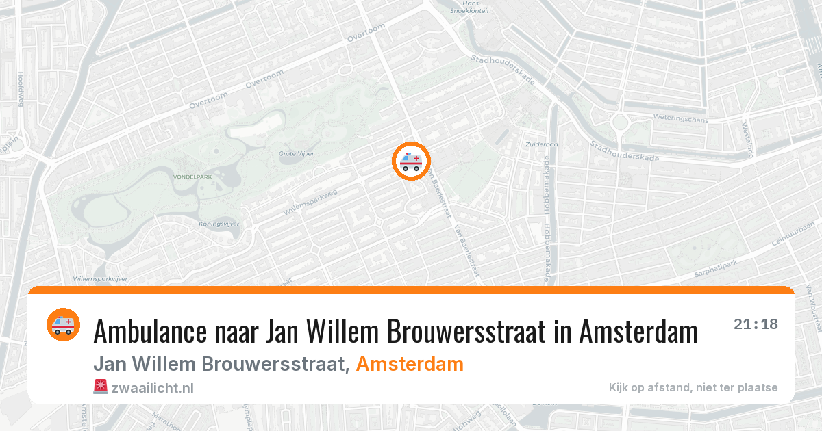 Ambulance naar Jan Willem Brouwersstraat in Amsterdam — 18 jul 2026