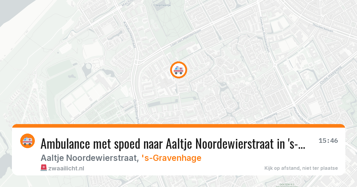 Ambulance met spoed naar Aaltje Noordewierstraat in 's-Gravenhage — 20 feb 2026