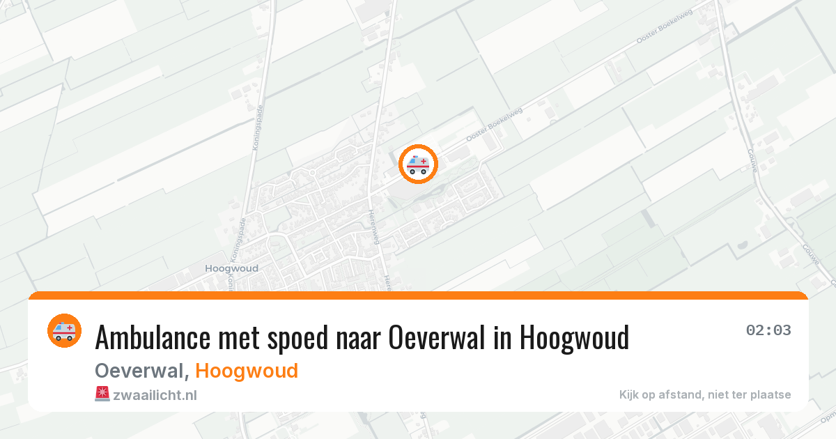 Ambulance met spoed naar Oeverwal in Hoogwoud — 28 jun 2026