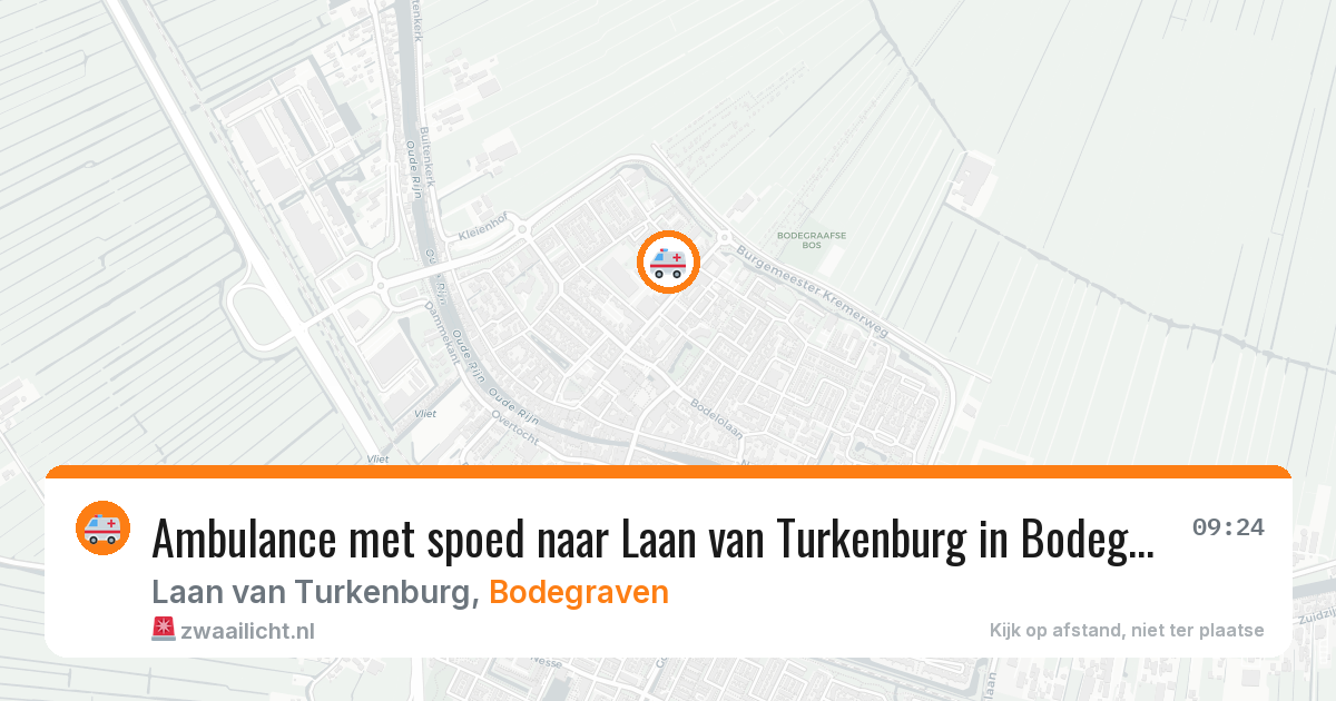 Ambulance met spoed naar Laan van Turkenburg in Bodegraven — 11 mei 2026