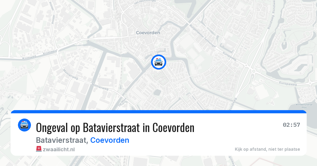 Ongeval op Batavierstraat in Coevorden — 26 jul 2026