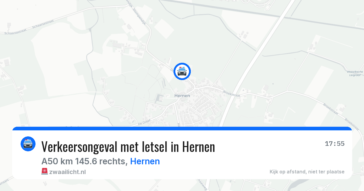 Verkeersongeval met letsel in Hernen — 7 aug 2026