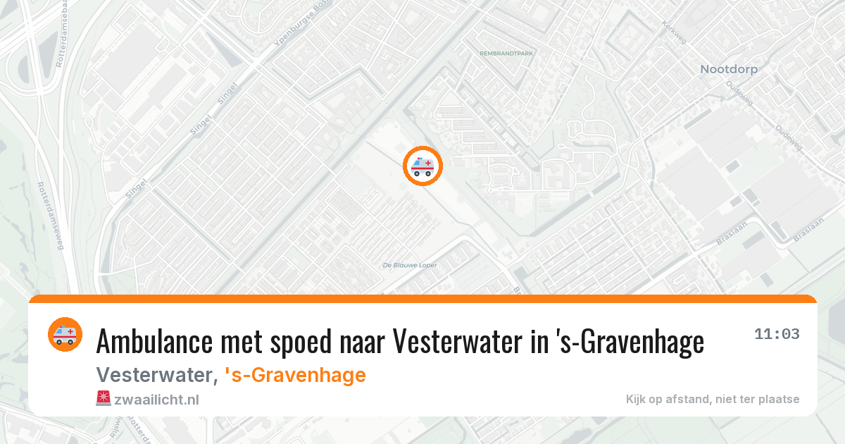 Ambulance met spoed naar Vesterwater in 's-Gravenhage — 6 mei 2026