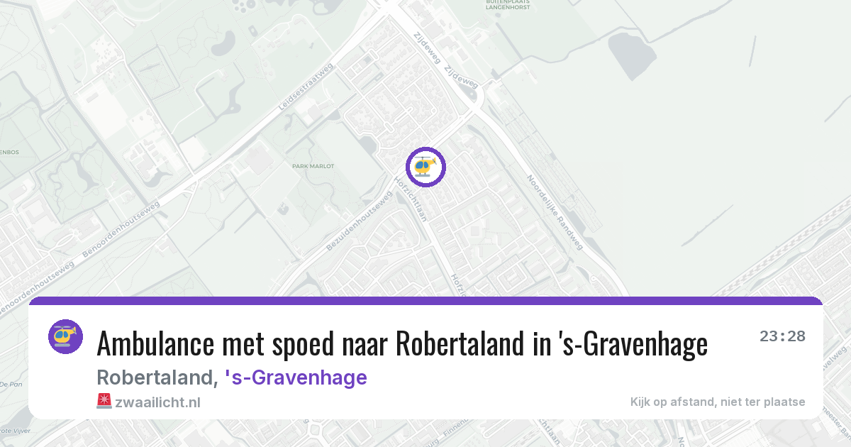 Ambulance met spoed naar Robertaland in 's-Gravenhage — 5 jun 2026