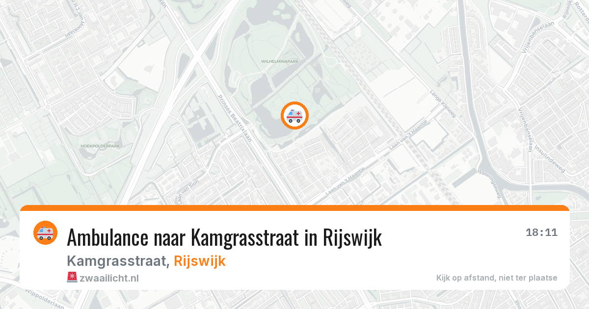 Ambulance naar Kamgrasstraat in Rijswijk — 2 jul 2026