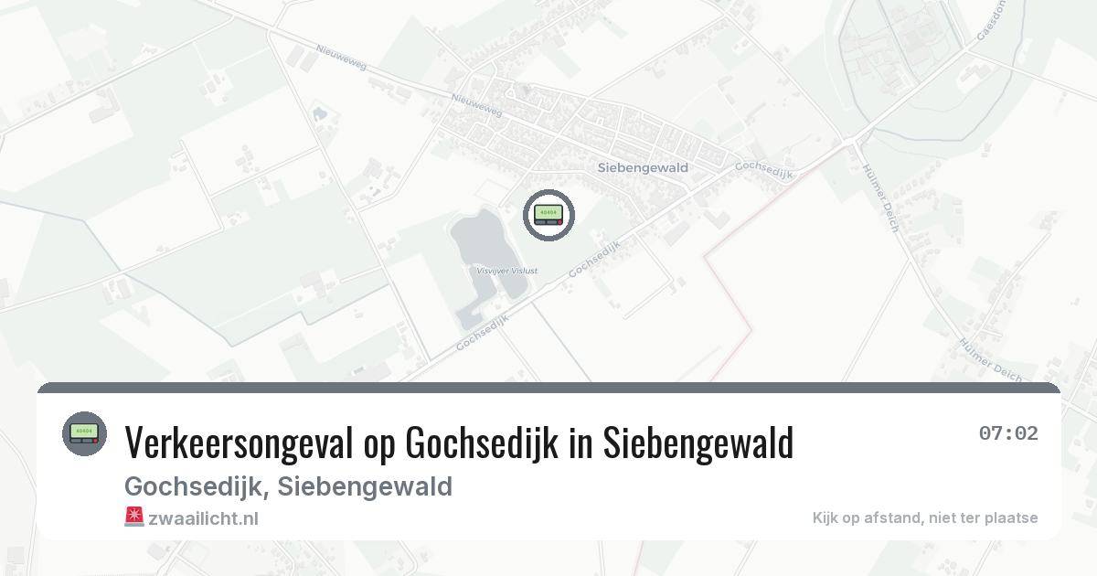Verkeersongeval op Gochsedijk in Siebengewald — 16 apr 2026