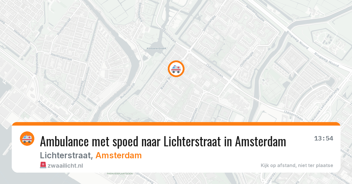 Ambulance met spoed naar Lichterstraat in Amsterdam — 7 mei 2026