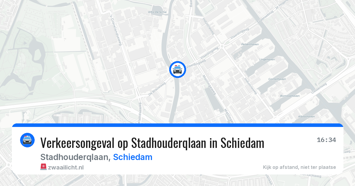 Verkeersongeval op Stadhouderqlaan in Schiedam — 30 jun 2026