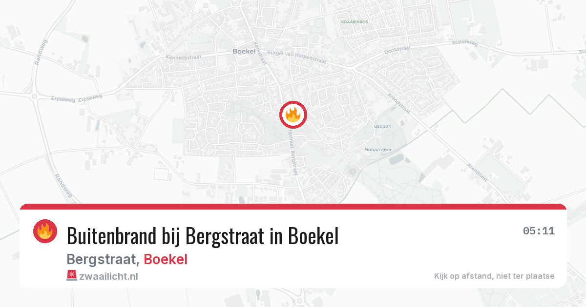 Buitenbrand bij Bergstraat in Boekel — 26 jun 2026
