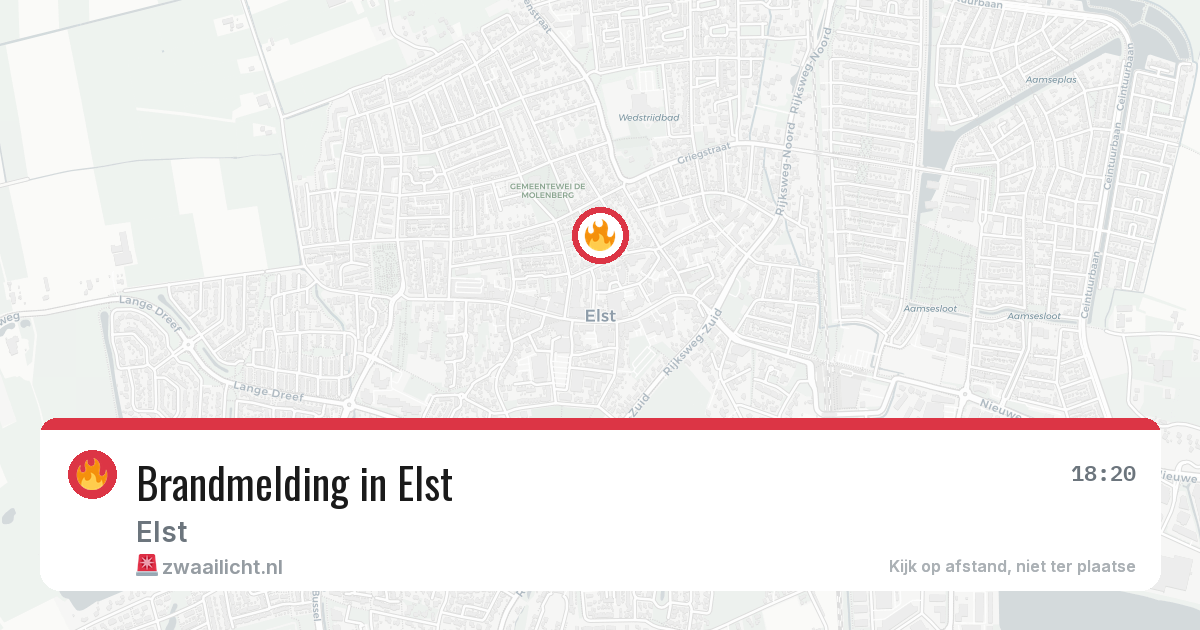Brandmelding in Elst — 18 jun 2026