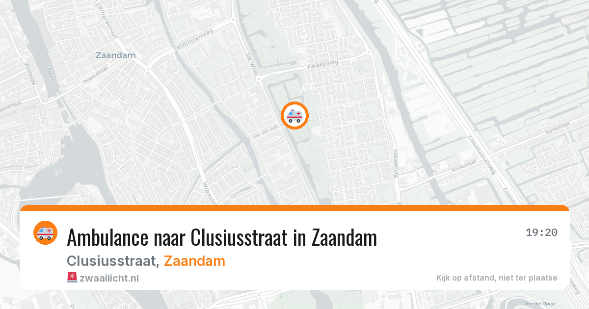 Ambulance naar Clusiusstraat in Zaandam — 2 jul 2026