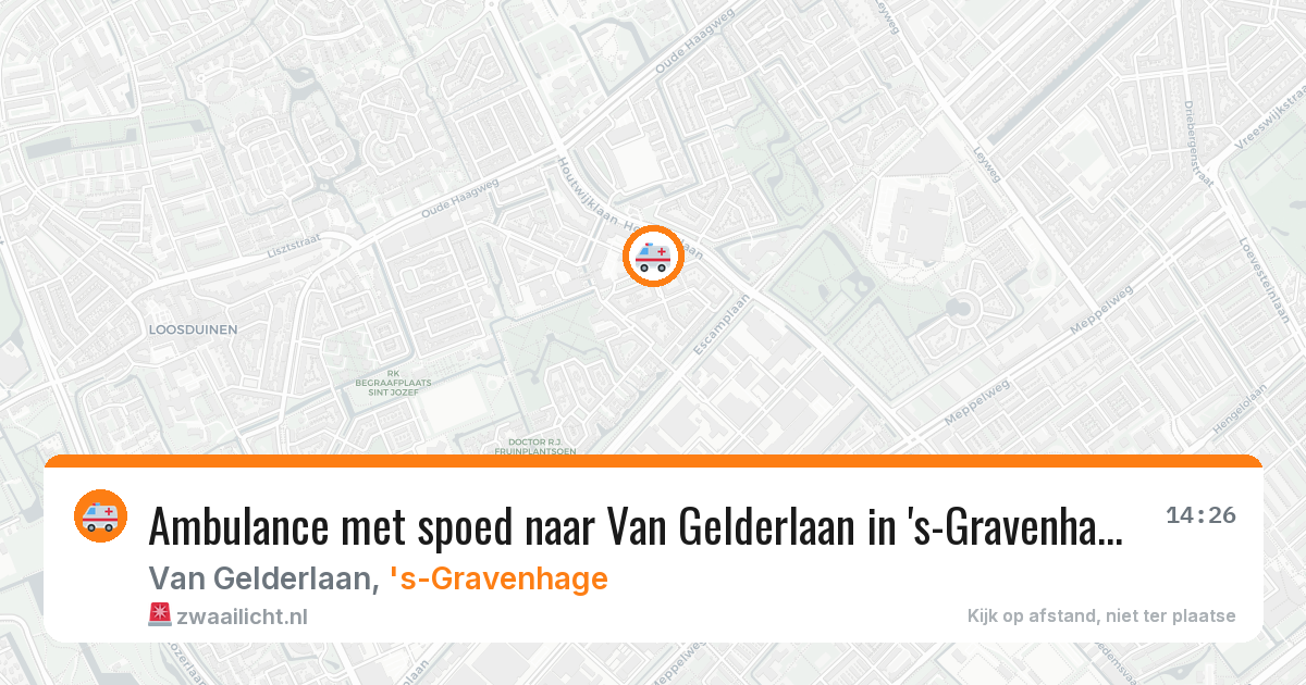 Ambulance met spoed naar Van Gelderlaan in 's-Gravenhage — 6 jun 2026