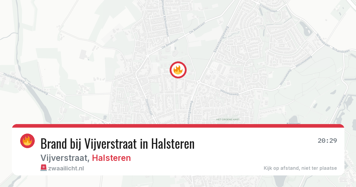Brand bij Vijverstraat in Halsteren — 5 aug 2026