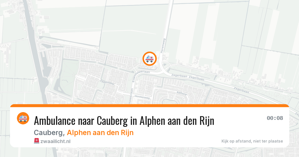 Ambulance naar Cauberg in Alphen aan den Rijn — 4 aug 2026