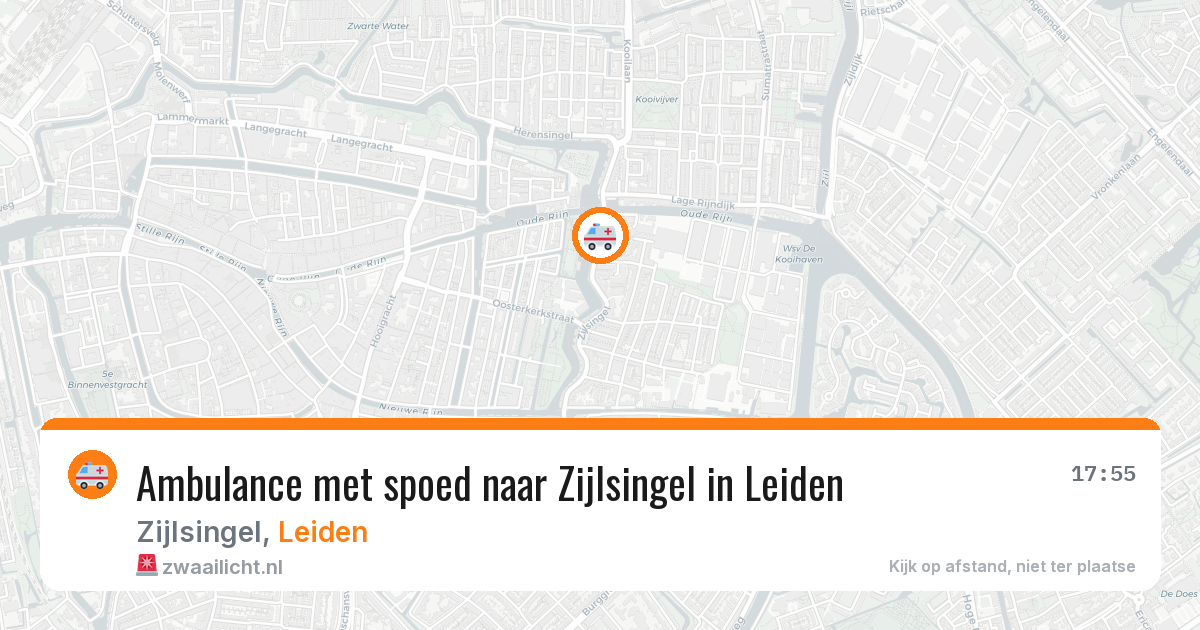 Ambulance met spoed naar Zijlsingel in Leiden — 13 aug 2026