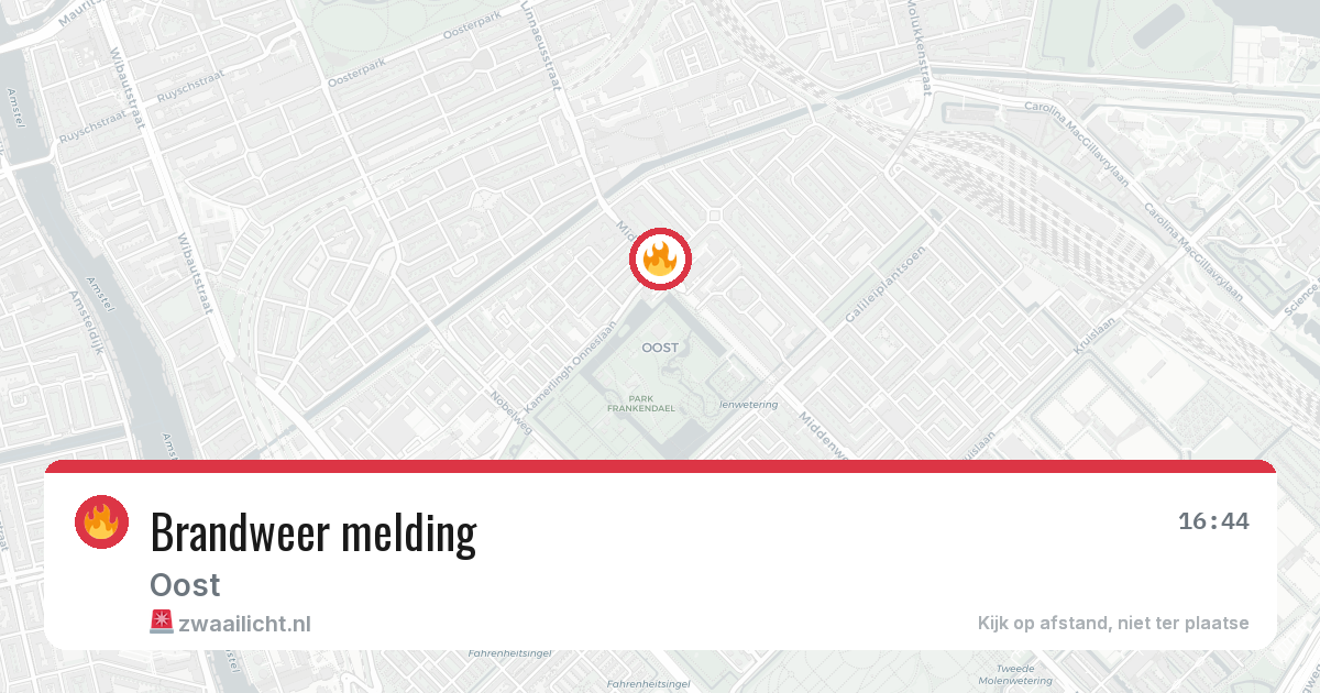 Brandweer melding — 20 jul 2026