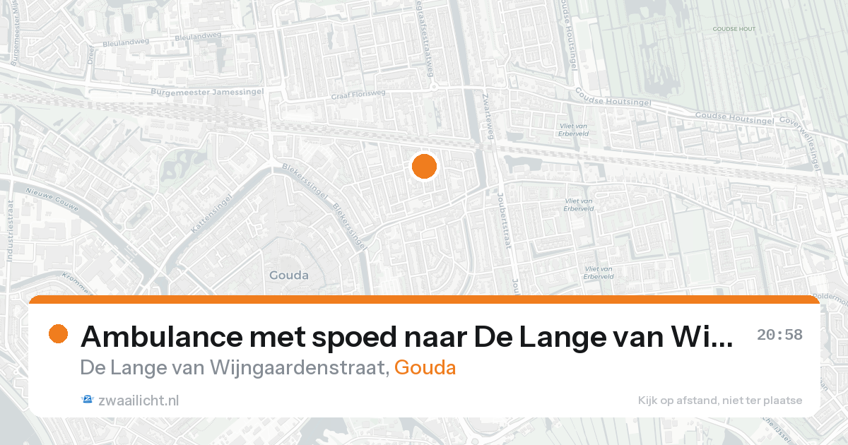 Ambulance met spoed naar De Lange van Wijngaardenstraat in Gouda — 19 aug 2026