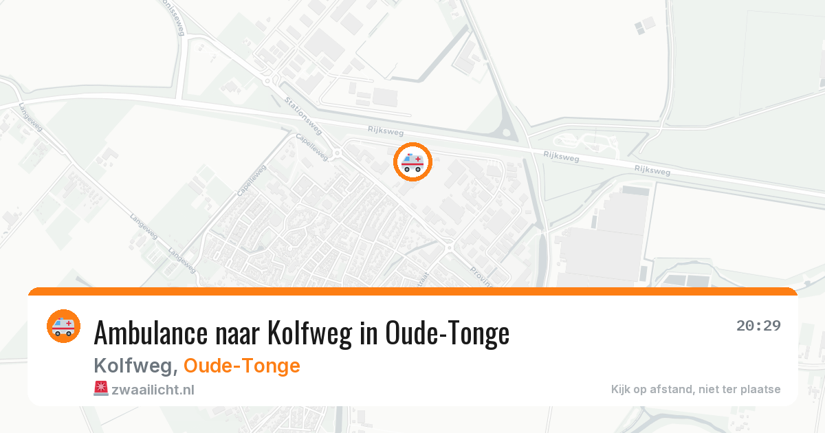 Ambulance naar Kolfweg in Oude-Tonge — 8 aug 2026