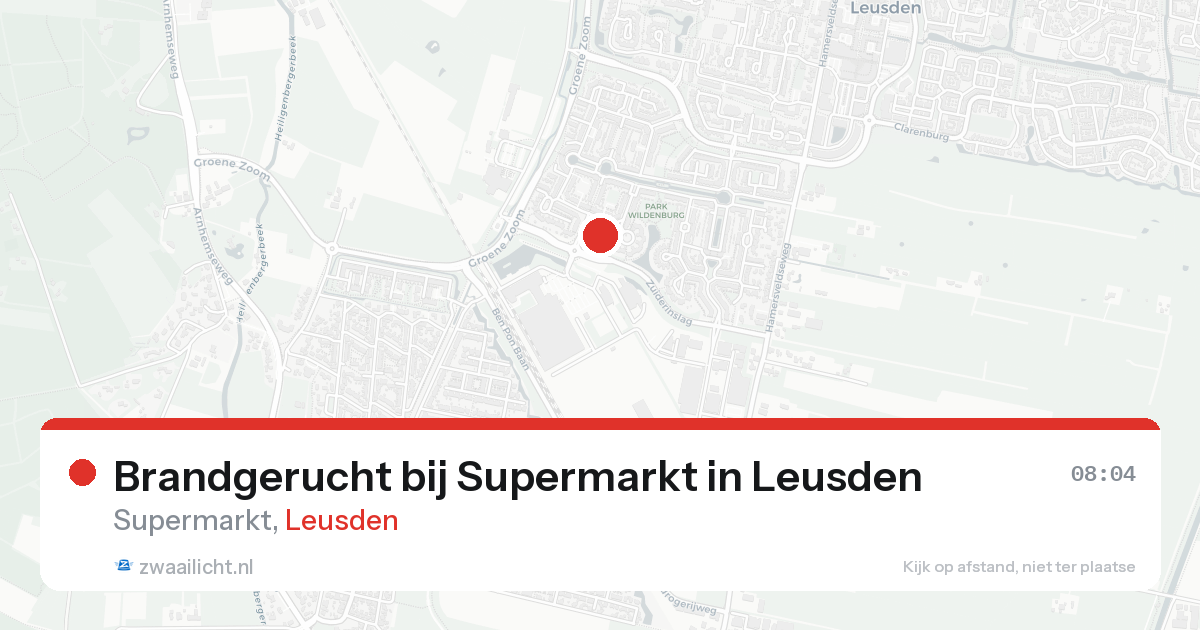 Brandgerucht bij Supermarkt in Leusden — 19 aug 2026