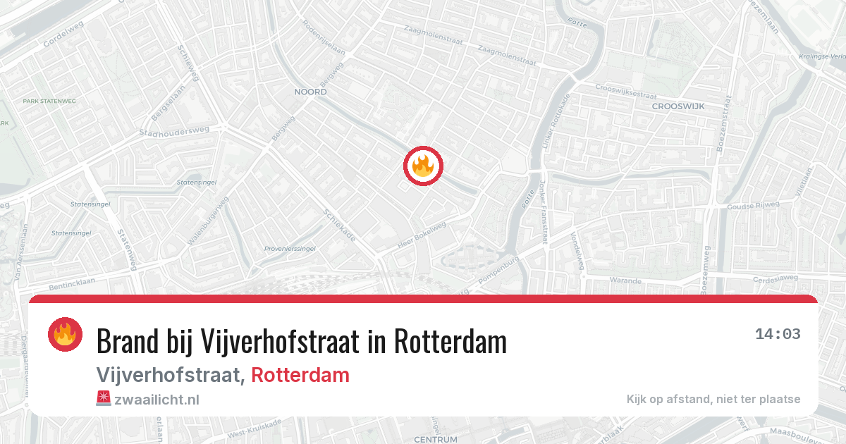 Brand bij Vijverhofstraat in Rotterdam — 24 jun 2026