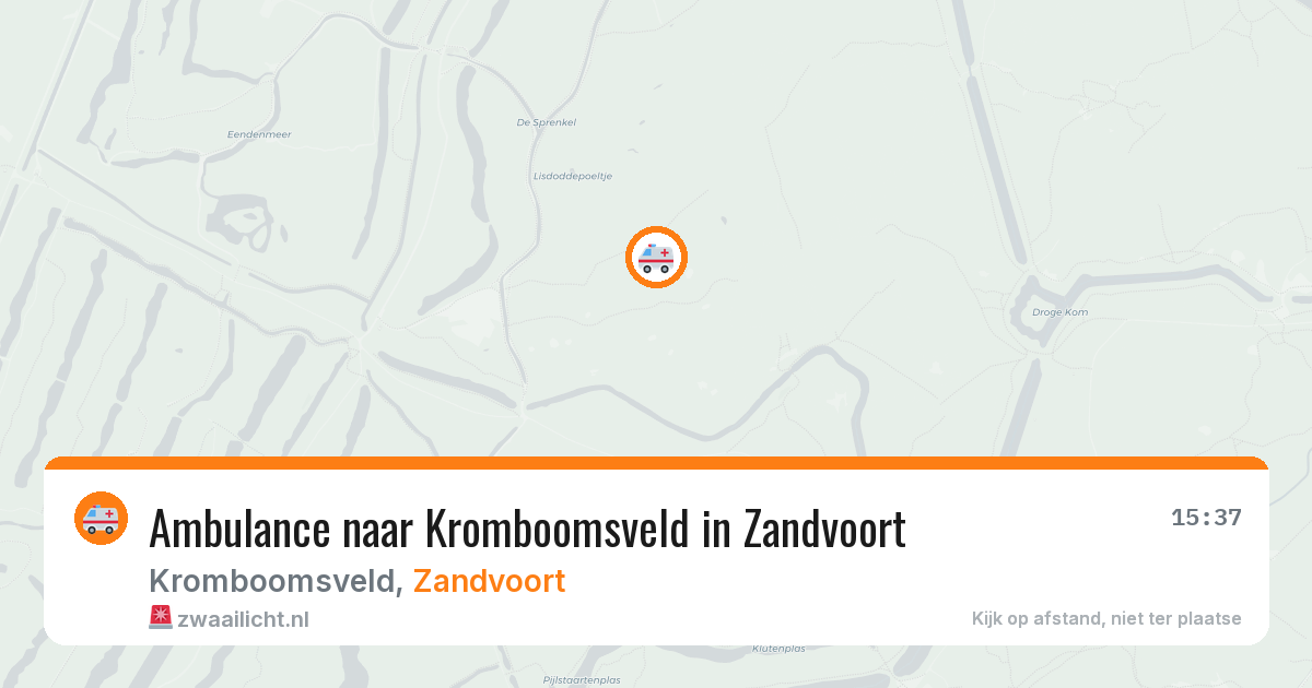 Ambulance naar Kromboomsveld in Zandvoort — 30 mrt 2026