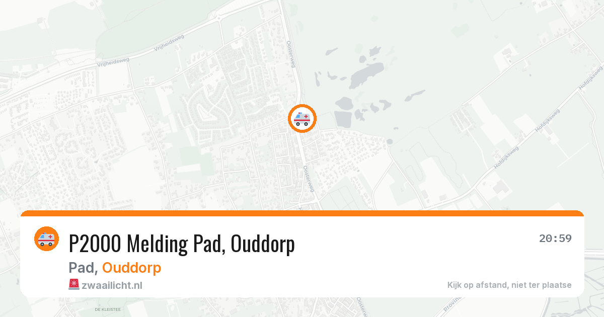 P2000 Melding Pad, Ouddorp — 6 aug 2026