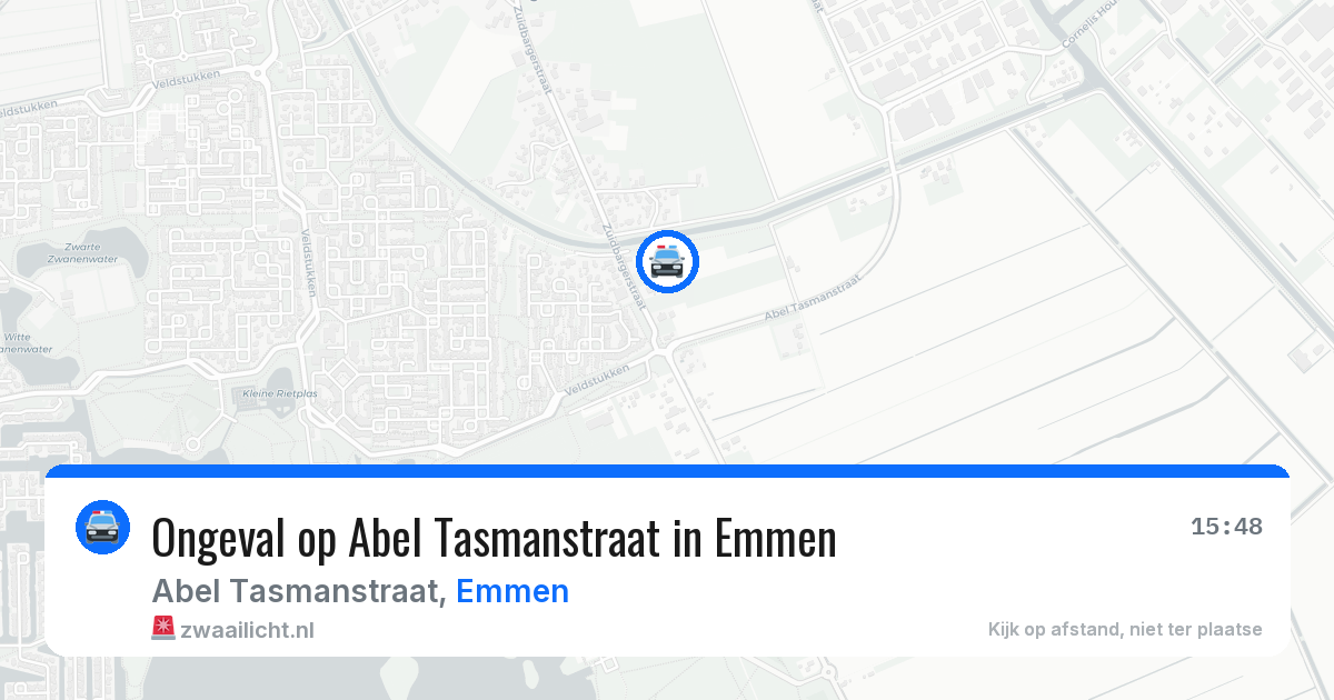 Ongeval op Abel Tasmanstraat in Emmen — 19 jan 2026