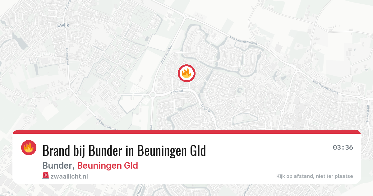 Brand bij Bunder in Beuningen Gld — 19 jan 2026