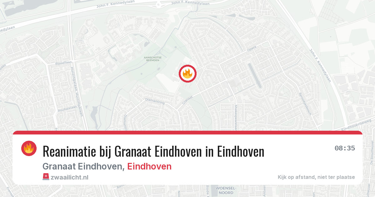 Reanimatie bij Granaat Eindhoven in Eindhoven — 23 jan 2026