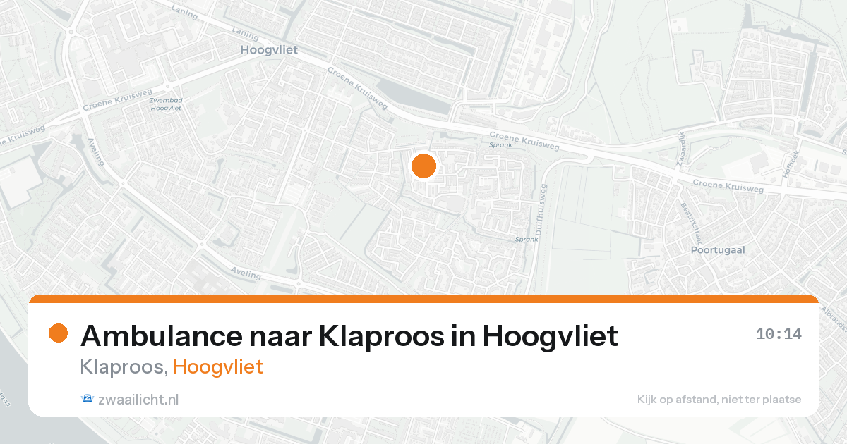 Ambulance naar Klaproos in Hoogvliet — 17 aug 2026