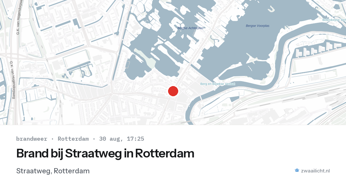 Brand bij Straatweg in Rotterdam — 30 aug 2026