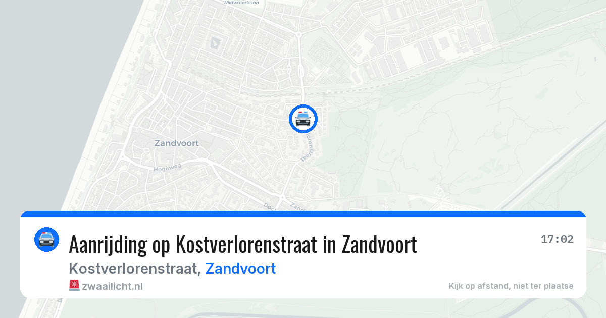 Aanrijding op Kostverlorenstraat in Zandvoort — 22 mei 2026
