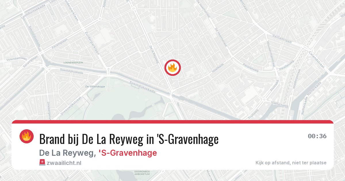 Brand bij De La Reyweg in 'S-Gravenhage — 17 mei 2026