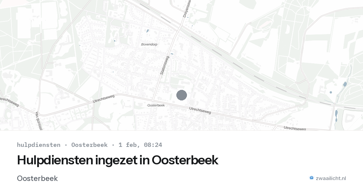 Hulpdiensten ingezet in Oosterbeek — 1 feb 2026 | 🚨 Zwaailicht.nl