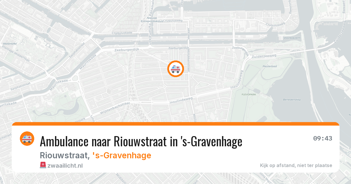 Ambulance naar Riouwstraat in 's-Gravenhage — 18 mrt 2026