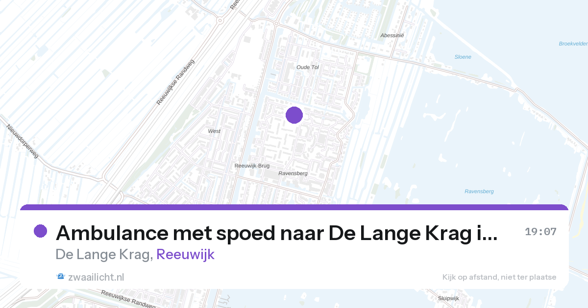 Ambulance met spoed naar De Lange Krag in Reeuwijk — 27 aug 2026