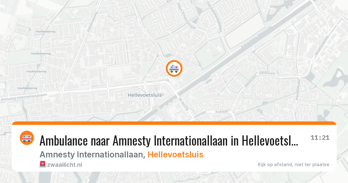 Ambulance naar Amnesty Internationallaan in Hellevoetsluis — 5 jun 2026