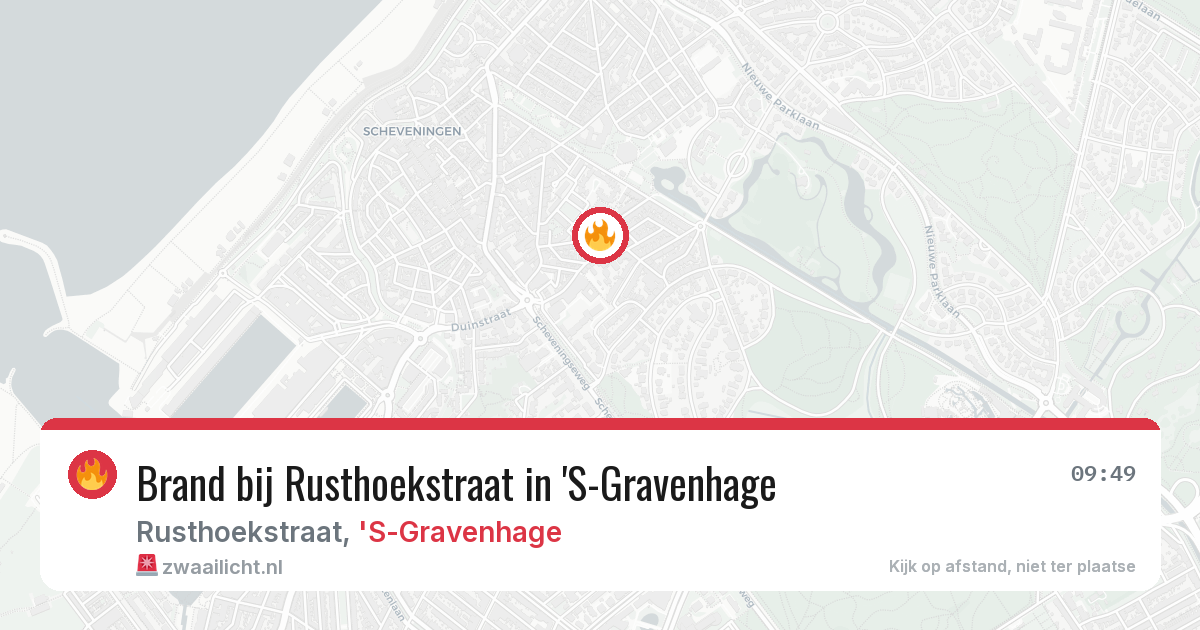 Brand bij Rusthoekstraat in 'S-Gravenhage — 15 mei 2026