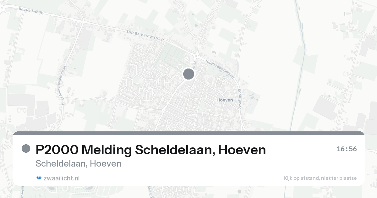 P2000 Melding Scheldelaan, Hoeven — 30 jan 2026