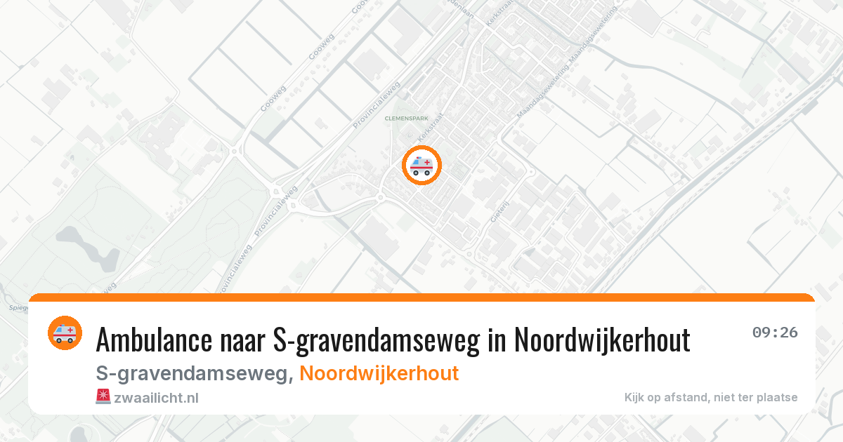 Ambulance naar S-gravendamseweg in Noordwijkerhout — 18 jun 2026
