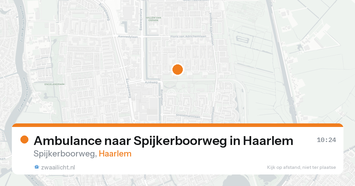 Ambulance naar Spijkerboorweg in Haarlem — 17 aug 2026