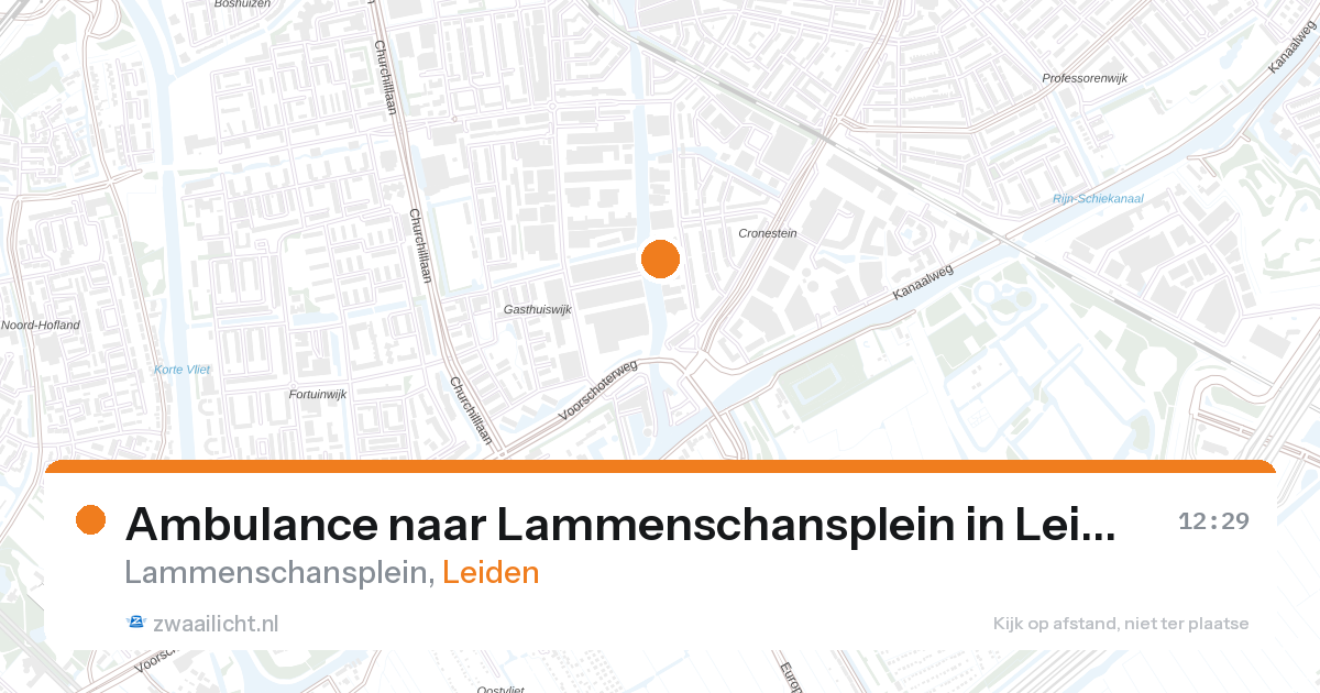 Ambulance naar Lammenschansplein in Leiden — 27 aug 2026