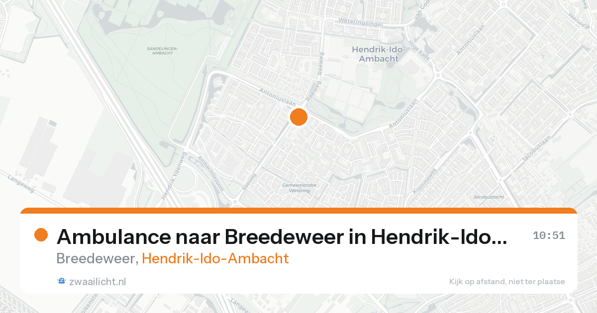 Ambulance naar Breedeweer in Hendrik-Ido-Ambacht — 16 aug 2026