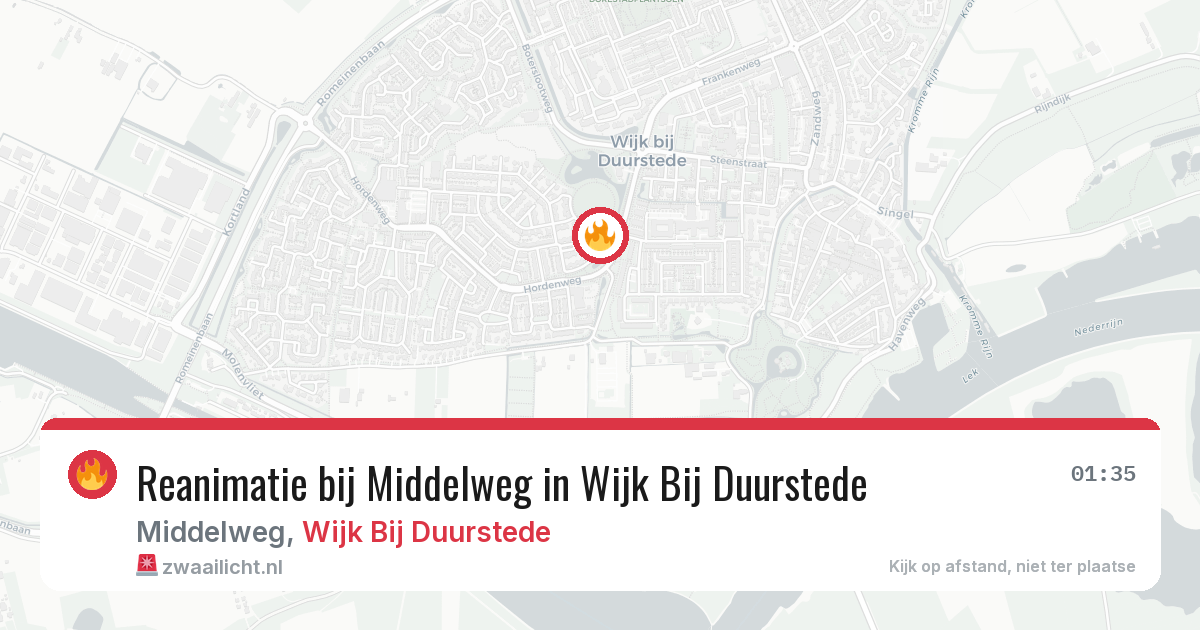 Reanimatie bij Middelweg in Wijk Bij Duurstede — 30 jul 2026