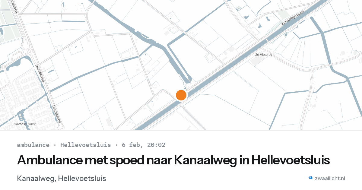 Ambulance met spoed naar Kanaalweg in Hellevoetsluis — 6 feb 2026