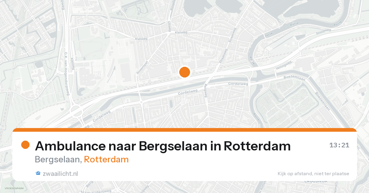 Ambulance naar Bergselaan in Rotterdam — 27 mei 2026