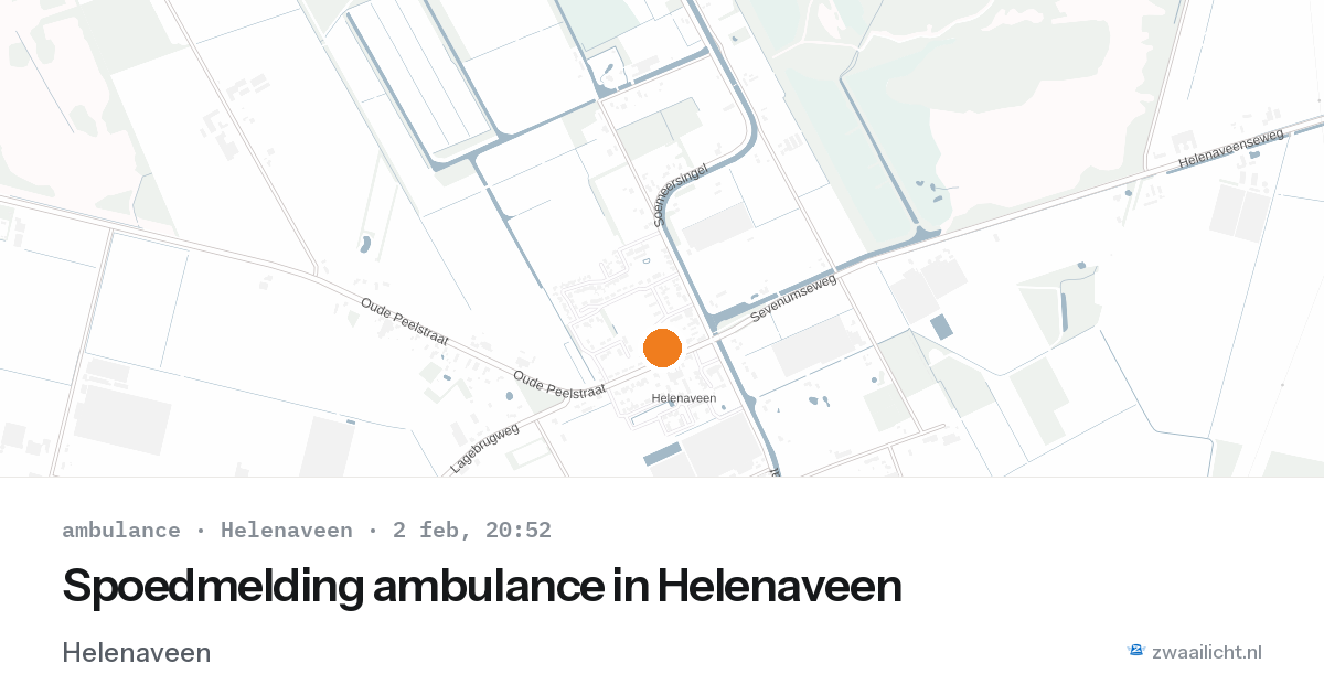 Spoedmelding ambulance in Helenaveen — 2 feb 2026